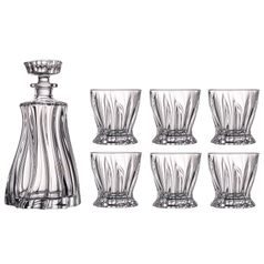 Crystal whisky set Plantica 1+6, Aurum Crystal