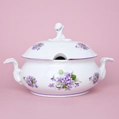 Mísa polévková s výřezem 2,0 l, fialky, Český porcelán a.s.