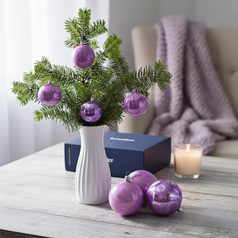 Christmas Glass Decorations 8 pcs. set, Holly mix, Czech Christmas decorations KOULIER