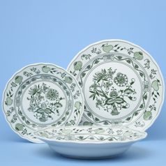 Talířová sada pro 4 osoby, 24-21-17 cm, zelený cibulák, Český porcelán a.s.