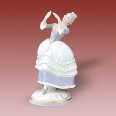 Lady Rococo 12 x 11 x 21,5 cm, luxor, Porcelain Figures Duchcov