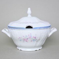 Mísa polévková 2,5 l, Thun 1794, karlovarský porcelán, BERNADOTTE modro-růžové kytičky