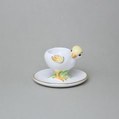 Egg cup 7 cm, Yellow Chick, Lindner porcelain