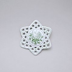Christmas decoration - Snow flake 10,4 cm, Green Onion Pattern, Cesky porcelan a.s.