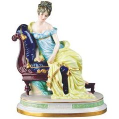 Madam Recamier 20 x 13 x 25 cm, Prof. Otto Poertzel, Porcelánová manufaktura Scheibe-Alsbach