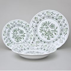 Plate set for 6 persons, Green Onion Pattern, Cesky porcelan a.s.