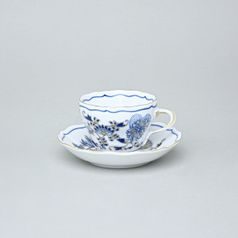 Šálek a podšálek A/1 + A/1, 120 ml / 13 cm na malé kavčo, Cibulák se zlatem, originální z Dubí