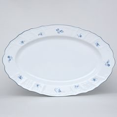 Bowl oval 39 cm, Thun 1794 Carlsbad porcelain, BERNADOTTE blue flower