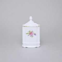 Spice box 150 ml, Thun 1794 Carlsbad porcelain, BERNADOTTE Meissen Rose