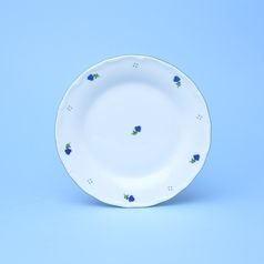 Talíř dezertní 19 cm, Verona modré kvítí + zelená, G. Benedikt 1882