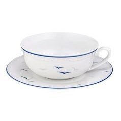 Tea cup 210 ml and saucer, Worpswede 4164 Rügen, Tettau Porcelain
