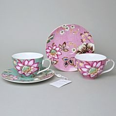 Set of 2 cups 230 ml + saucers for tea, Fleurs, Lamart: Palais Royal
