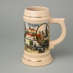Korbel Prague 620 ml, Coloured, Bavaria shape, Bechyně ceramic