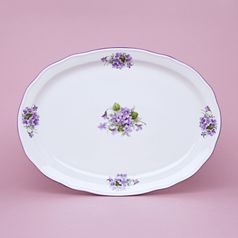 Talíř (podnos) oválný 35 cm, fialky, Český porcelán a.s.