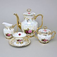 Coffee set for 6 pers., Cecily - Rose, Frederyka Carlsbad porcelain
