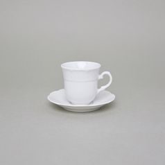 Cup Espresso 80 ml and saucer 120 mm, Thun 1794 Carlsbad porcelain, Natalie white