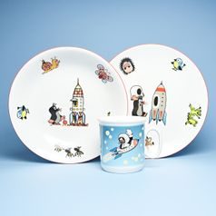 Children's set "Mole and Spaceship", Thun 1794 Carlsbad porcelain