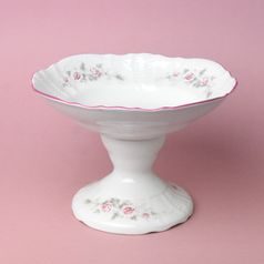 Růžová linka: Mísa na noze 25 cm, Thun 1794, karlovarský porcelán, BERNADOTTE růžičky