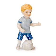 Malý fotbalista 8 cm, porcelánové figurky Royal Copenhagen