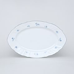 Bowl oval 34 cm, Thun 1794 Carlsbad porcelain, BERNADOTTE blue flower