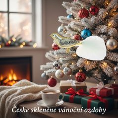 A set of Onion Pattern Christmas Tree Decoration Glass Balls 8 cm + Christmas tree tip, Set 9 pcs.