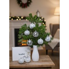 Christmas Glass Decorations 8 pcs. set, Holly mix, Czech Christmas decorations KOULIER