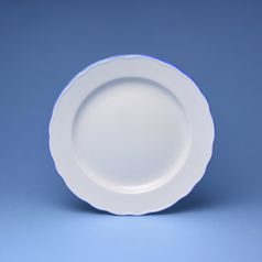 Plate breakfast 21 cm, White with blue line, Cesky porcelan a.s.