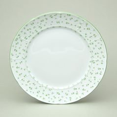 Dinner plate 26 cm, Thun 1794, karlovarský porcelán, Natálie green flowers
