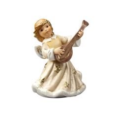 Angel with banjo 10 cm, porcelain, Goebel
