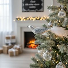 Christmas decoration swan, 10 cm, red, Czech decorations MIJA