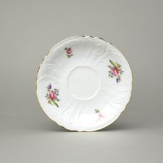 Podšálek 15,5 cm, Thun 1794, karlovarský porcelán, BERNADOTTE míšeňská růže