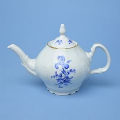Tea pot 0,7 l, Thun 1794 Carlsbad porcelain, BERNADOTTE blue rose
