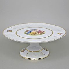 The Three Graces: Cake plate on stand 32 cm, Thun 1794, Carlsbad porcelain, BERNADOTTE