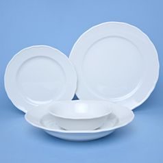 Plate set with bowls for 6 persons, White, Cesky porcelan a.s.