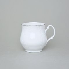 Mug Jonas 310 ml, Thun 1794 Carlsbad porcelain, BERNADOTTE platinum