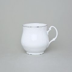 Hrnek Jonáš 310 ml, Thun 1794, karlovarský porcelán, BERNADOTTE platina