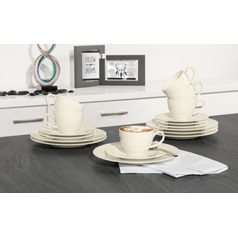 ZOÉ fine diamond: Coffee set 18 pcs., Seltmann porcelain