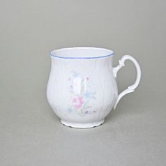 Hrnek Jonáš 310 ml, Thun 1794, karlovarský porcelán, BERNADOTTE modro-růžové kytičky