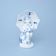 Girl With Umbrella 17 cm, Original Blue Onion Pattern
