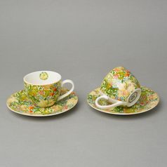 Cup espresso 110 ml + saucer 116 mm, William Morris, Golden lily, set of 2 pcs., porcelain Duo Gifts