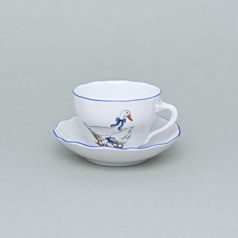 Cup and saucer B plus B 0,21 l / 14 cm for coffee, Cesky porcelan a.s., Goose