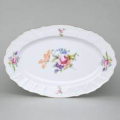 Mísa oválná 36 cm, Thun 1794, karlovarský porcelán, BERNADOTTE míšeňská růže