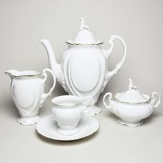 Coffee Set Thun with golden stripe for 6 persons, Atelier Studio Lesov