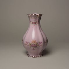 Váza 16,5 cm, Adélka 163, růžové kvítky, Růžový porcelán z Chodov