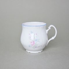 Hrnek Jonáš 330 ml, Thun 1794, karlovarský porcelán, BERNADOTTE modro-růžové kytičky