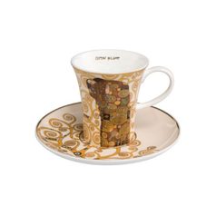 Cup and saucer Gustav Klimt - The Fulfilment, 0,1 l / 12 cm, Fine Bone China, Goebel