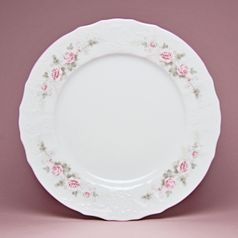 Pink line: Dining Plate 25 cm, Thun 1794 Carlsbad porcelain, BERNADOTTE roses