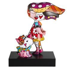 Figurine Romero Britto - My Lovely Friend, 41,5 / 18 / 47 cm, Porcelain, Goebel