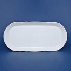 Tray square 37 cm, Thun 1794 Carlsbad porcelain, BERNADOTTE white