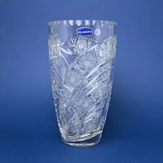 Crystal Hand Cut Vase Comet, 255 mm, Crystal BOHEMIA